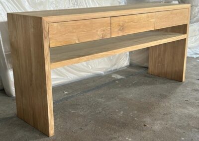 43 Desk with Drawers Natural Teak - andringa studio