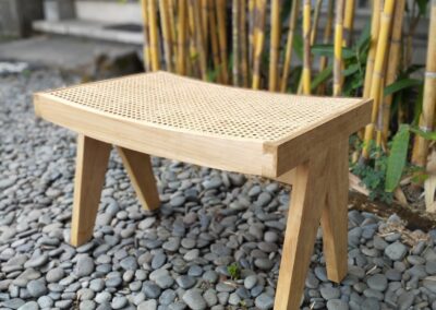 Stool with Rattan Chicken Eye Seat - andringa studio