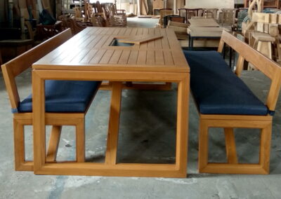 Table with Bench 1 - balinique